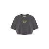 LOVE MOSCHINO THE EMBROIDERED COTTON JERSEY CROP TOP 261K1J071132342500